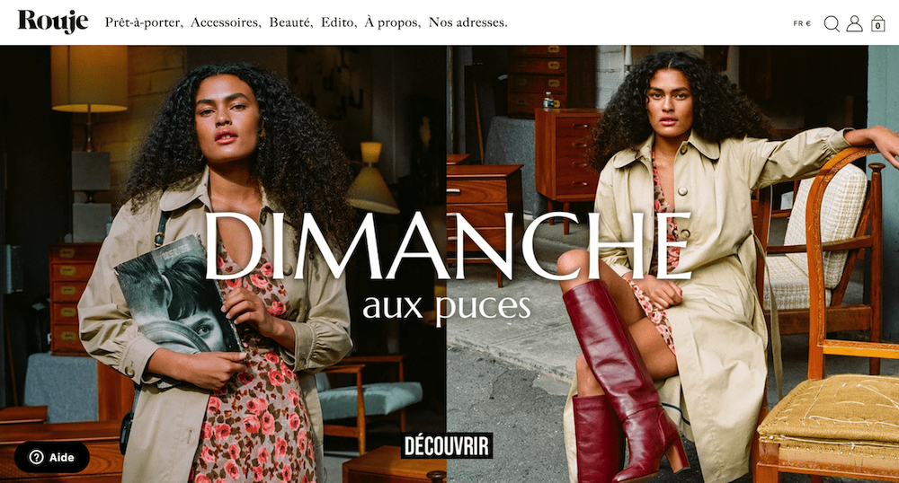 Rouje vetement marque française par Jeanne Damas parisienne influenceuse Instagram