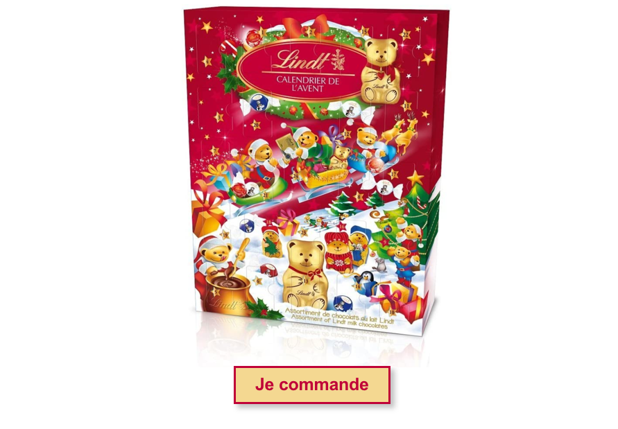 calendrier Noel de l'avent chocolats gorumands lindt ferrero Milka Mars